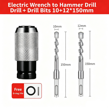 Rotary Hammer Adapter with Impact Drill Bits Set