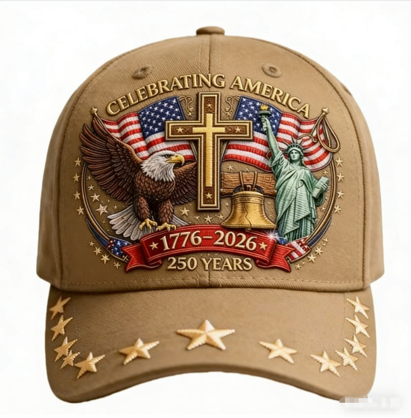 🦅Eagle & Liberty & Cross🎆United States 250th Anniversary Hat🧢