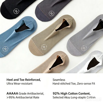 🔥 3-Pair Invisible Grip Socks Pack 🧦 – Breathable Low-Cut Anti-Slip Sweat-Absorbing Design