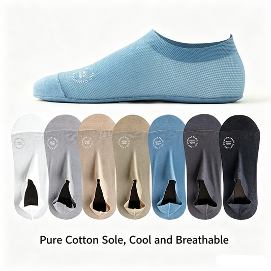 🔥 3-Pair Invisible Grip Socks Pack 🧦 – Breathable Low-Cut Anti-Slip Sweat-Absorbing Design
