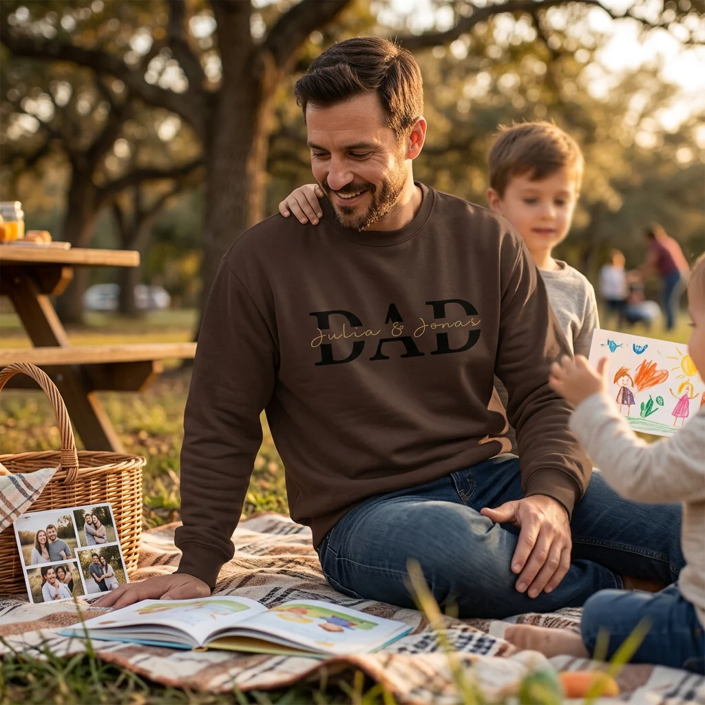 Dad Hoodie Personalized, Father T-Shirt Gift, Cool Dad Printing/Embroidery Sweatshirt