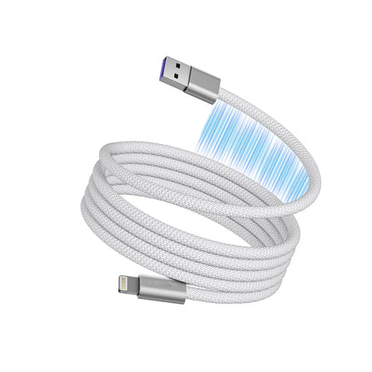 Magnetic retractable data cable