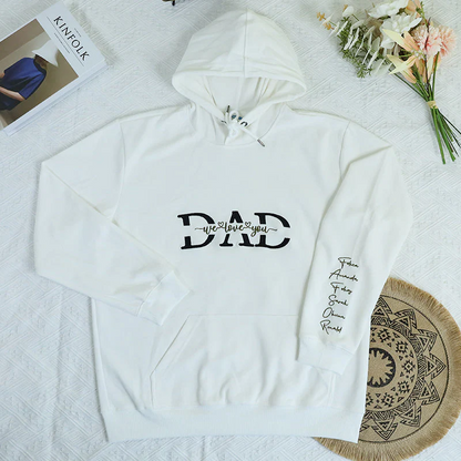 Dad Hoodie Personalized, Father T-Shirt Gift, Cool Dad Printing/Embroidery Sweatshirt