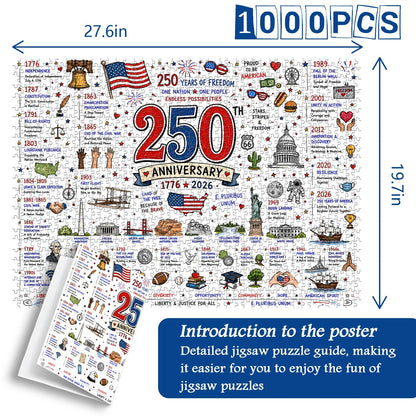 🧩 Patriotic America Jigsaw Puzzle 1000 Pieces 🎁 Free Shipping