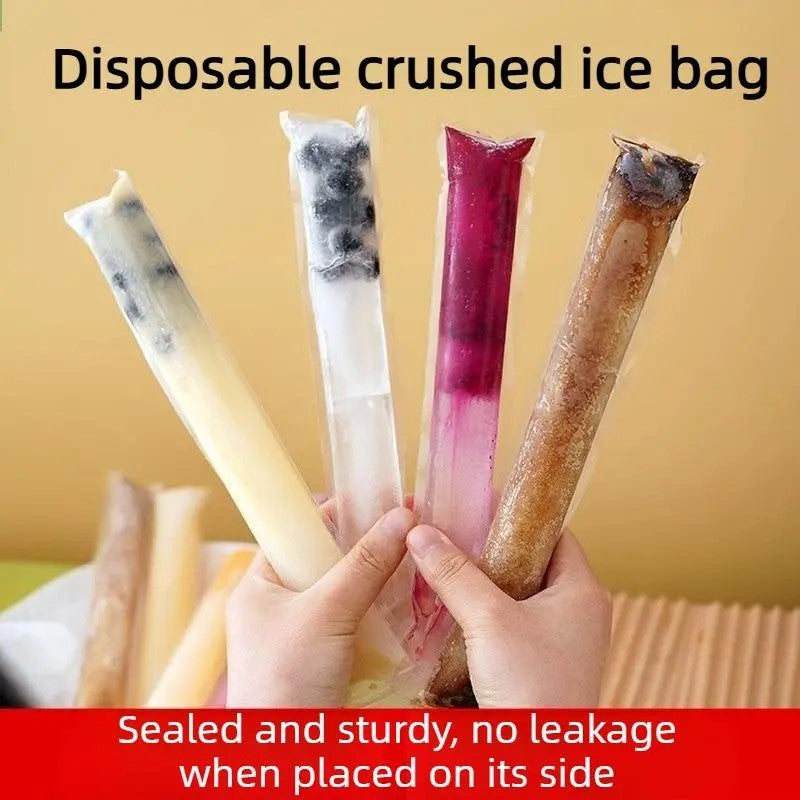 Premium DIY Popsicle Bags with Zip-Top Seal | Food-Grade Disposable Ice Pop Pouches