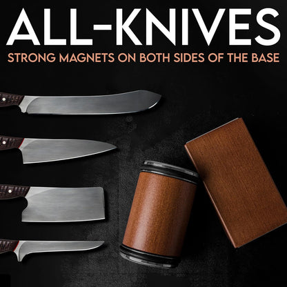 Precision Magnetic Rolling Knife Sharpener | Premium Adjustable Angle Sharpening Kit with Diamond & Tungsten Discs