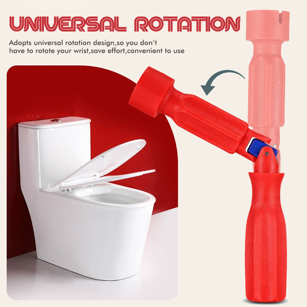 Multi-Functional Toilet Seat & Sink Wrench | Plumbing Installation Tool for Hard-to-Reach Nuts