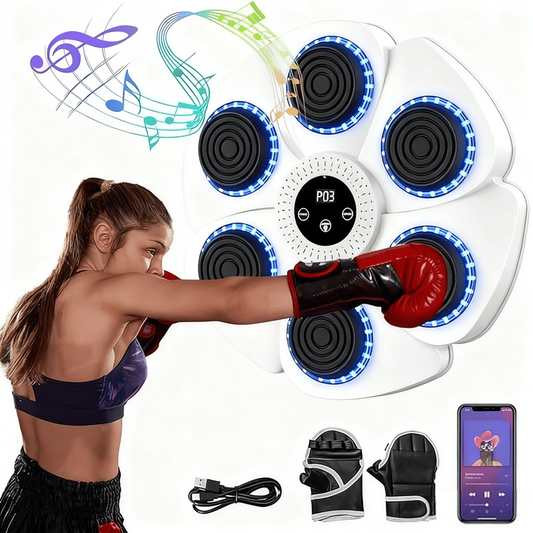 🥊 Smart Music Boxing Machine | Wall-Mounted Bluetooth Punching Target with Free Gloves