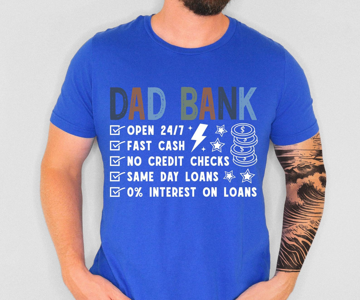 Funny Dad Shirt, Dad Bank Shirt, Fathers Day Shirt, Dad Gift Funny, Dad Joke Shirt, Gift For Dad From Kids, New Dad Shirt, Dad Life Tee