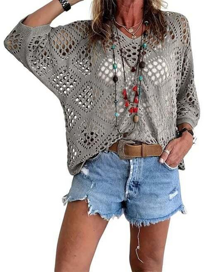 🐚 Limited Offer: 50% OFF | Bohemian Summer Crochet Pullover - Your Essential Beach Layer 🌊