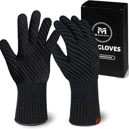 1472°F Extreme Heat Resistant BBQ Gloves | Premium Aramid Grilling, Smoker & Oven Mitts