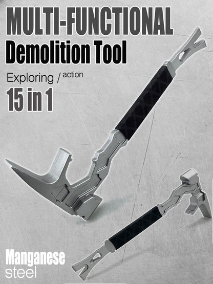 🔨 15-in-1 Heavy Duty Demolition Tool | Forged Steel Pry Bar & Multi-Hammer