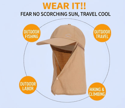 🔥50% OFF🔥Summer Sun Protection Hat with Built-In Neck Shade