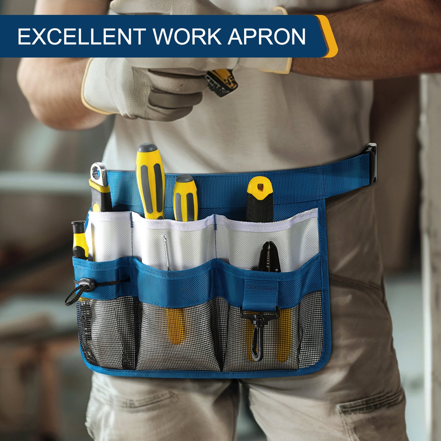 Heavy-Duty Gardener's Tool Belt | Premium Waterproof Multi-Pocket Utility Pouch