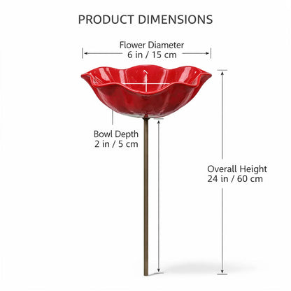 💖🌹Handmade Metal Flower Garden Stake🐦