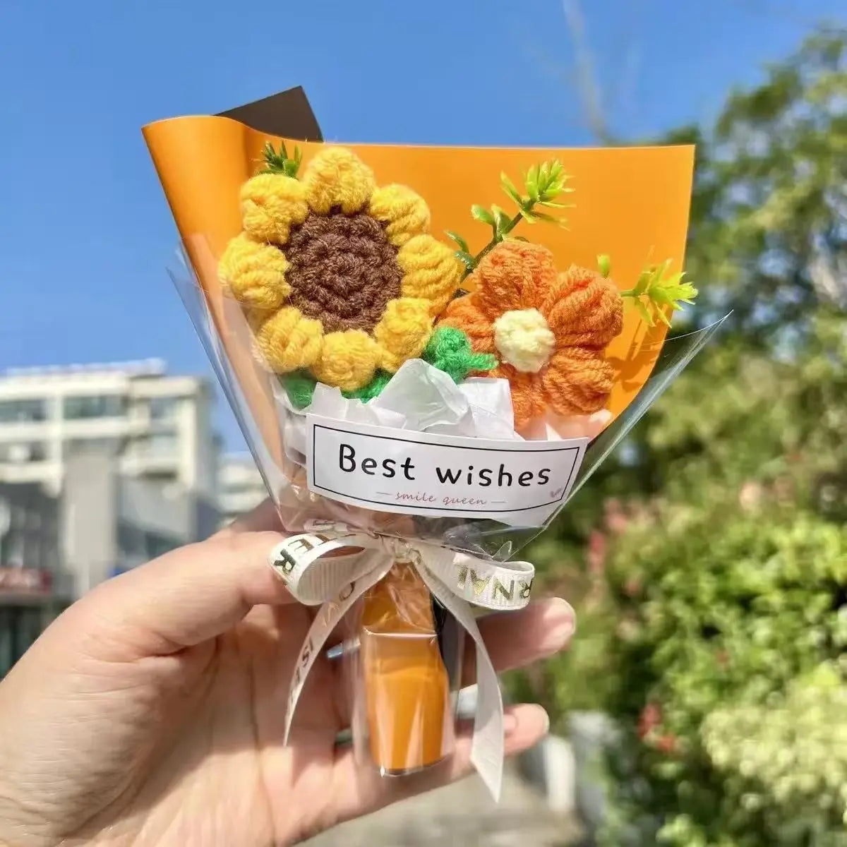 ✨ Handmade Crochet Mini Flower Bouquet | Eternal Floral Gift & Emotional Support Decor