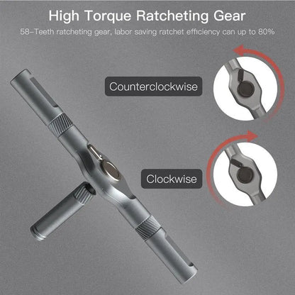 2026 Upgraded 24-in-1 Magnetic Ratchet Screwdriver Set - S2 Steel Multi-Functional Tool Kit for Home & DIY