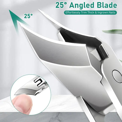 Wide Jaw Opening Nail Clippers for Thick Nails | Heavy Duty Podiatrist Tool Set