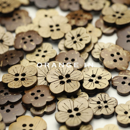 Vintage Distressed Coconut Shell Buttons — For Sweaters, Cardigans & DIY Crafts