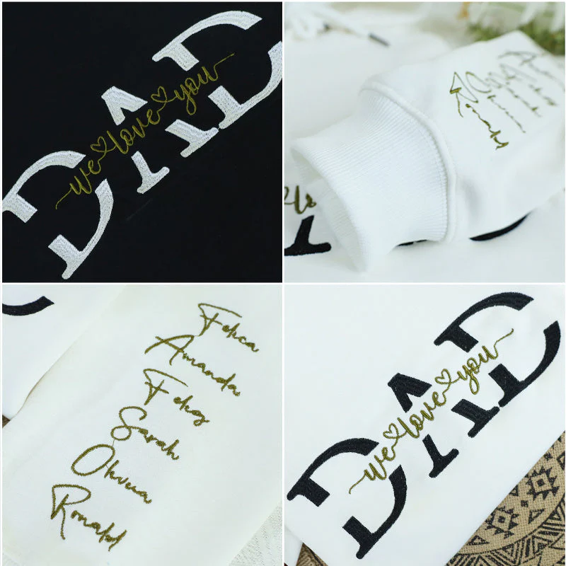 Dad Hoodie Personalized, Father T-Shirt Gift, Cool Dad Printing/Embroidery Sweatshirt