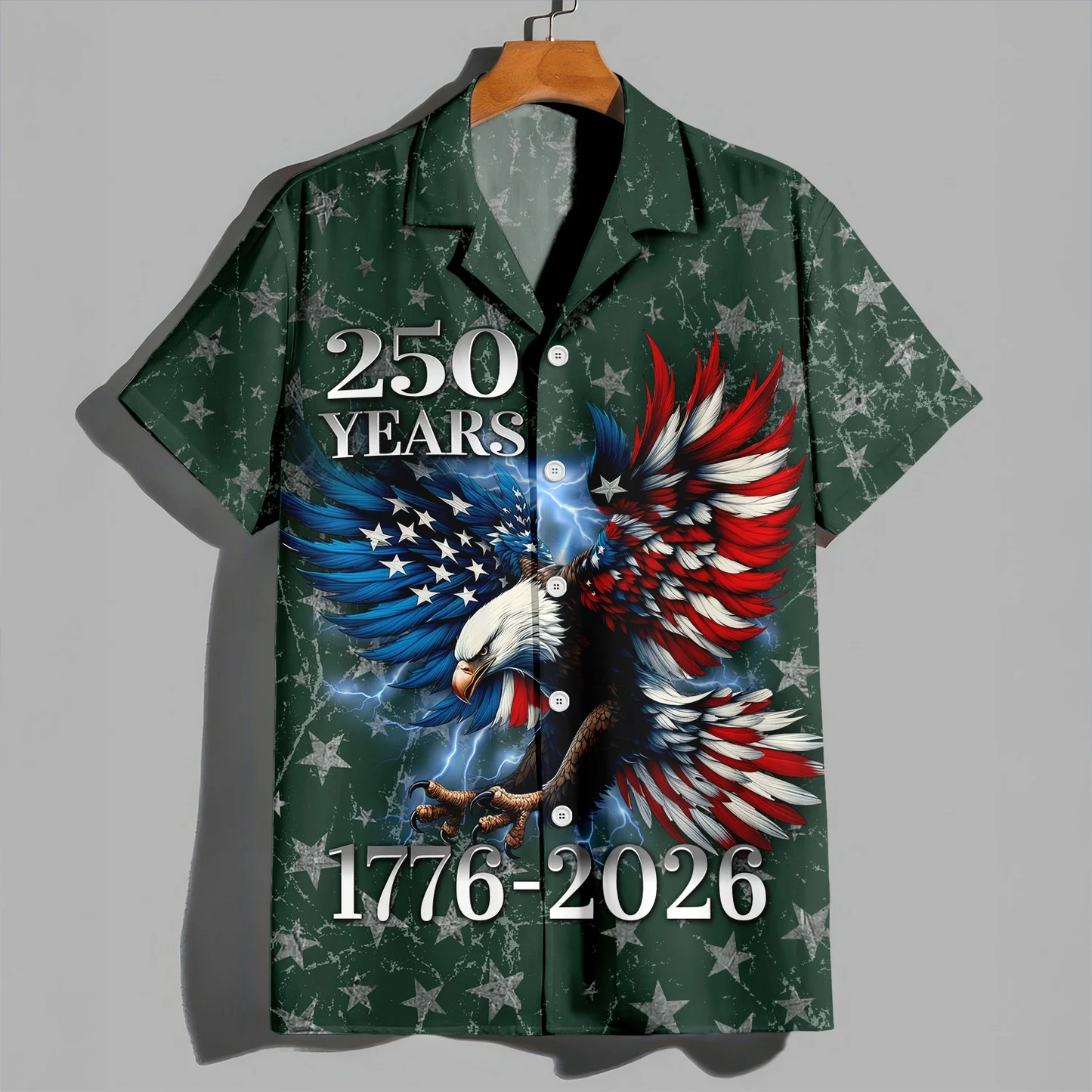 Personalized 250th Anniversary Eagle Patriotic American Hawaiian Shirts