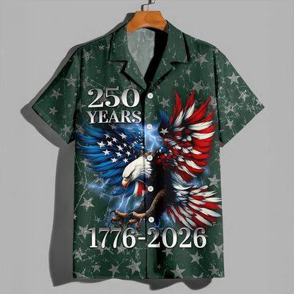 Personalized 250th Anniversary Eagle Patriotic American Hawaiian Shirts