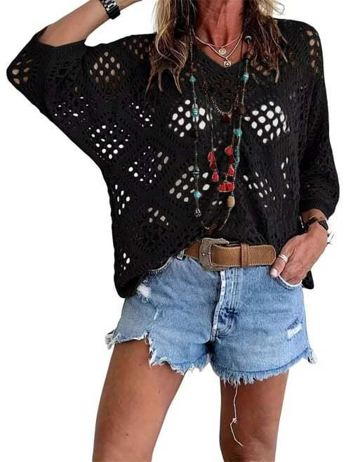 🐚 Limited Offer: 50% OFF | Bohemian Summer Crochet Pullover - Your Essential Beach Layer 🌊