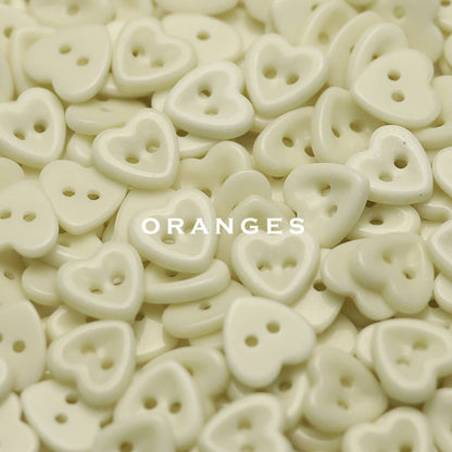 Handcrafted Heart Ceramic Buttons — 14.5mm 2-Hole Colorful Fasteners for Kids' Knitwear & Cardigans