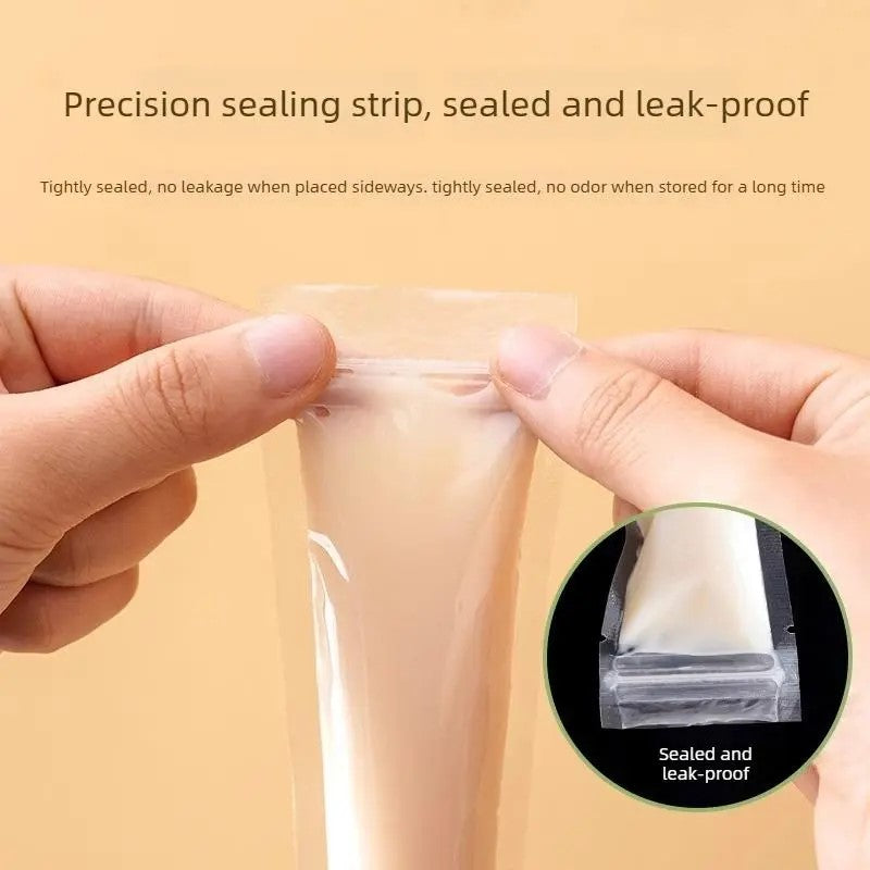 Premium DIY Popsicle Bags with Zip-Top Seal | Food-Grade Disposable Ice Pop Pouches