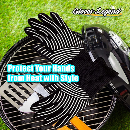 1472°F Extreme Heat Resistant BBQ Gloves | Premium Aramid Grilling, Smoker & Oven Mitts