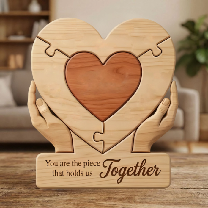 Personalized Wooden Puzzle Plaque For Dad，Father's Day Gift