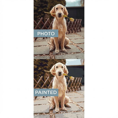 🎨 Custom Photo Paint by Numbers Kit | 12" x 16" (30x40cm) with Easy DIY Wooden Frame