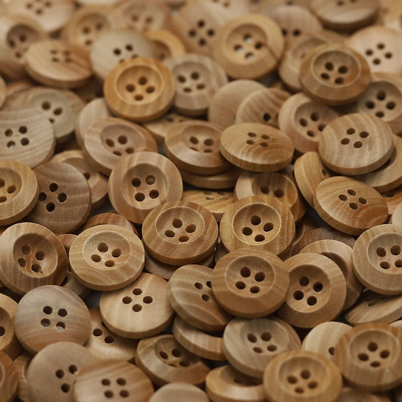 Natural Wood Buttons (2 & 4 Hole) — Sewing Supplies for Baby Clothes, Shirts & Cardigans