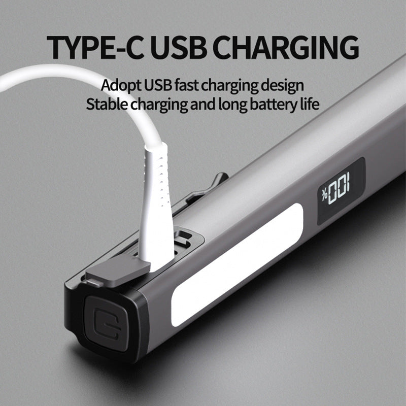 6-in-1 Magnetic EDC Penlight | Rechargeable Inspection & Auto Work Light with LED Display