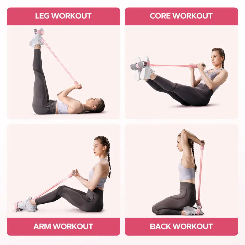 Multi-Function Pedal Resistance Band | Portable Home Gym Elastic Pull Rope for Abs, Legs & Arms