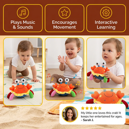 Interactive Musical Crab with Voice Function – Moving Educational Toy for Babies