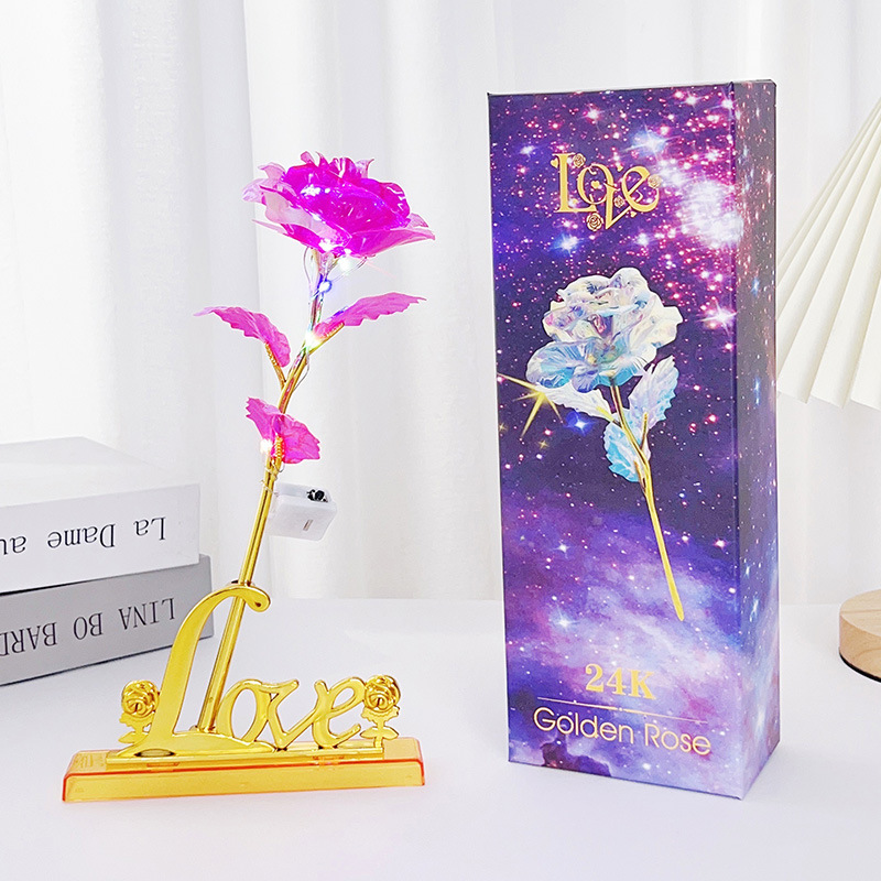 Colorful Galaxy Rose with Love