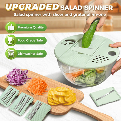 Salad Spinner Chopper Large – 6-Blade Multifunction Kitchen Tool 🥗✨