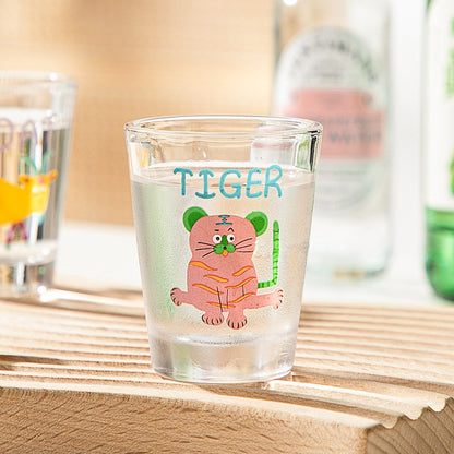 Kawaii Glass Shot Cups | Cute Cartoon Mini Glasses for Soju, Sake & Espresso