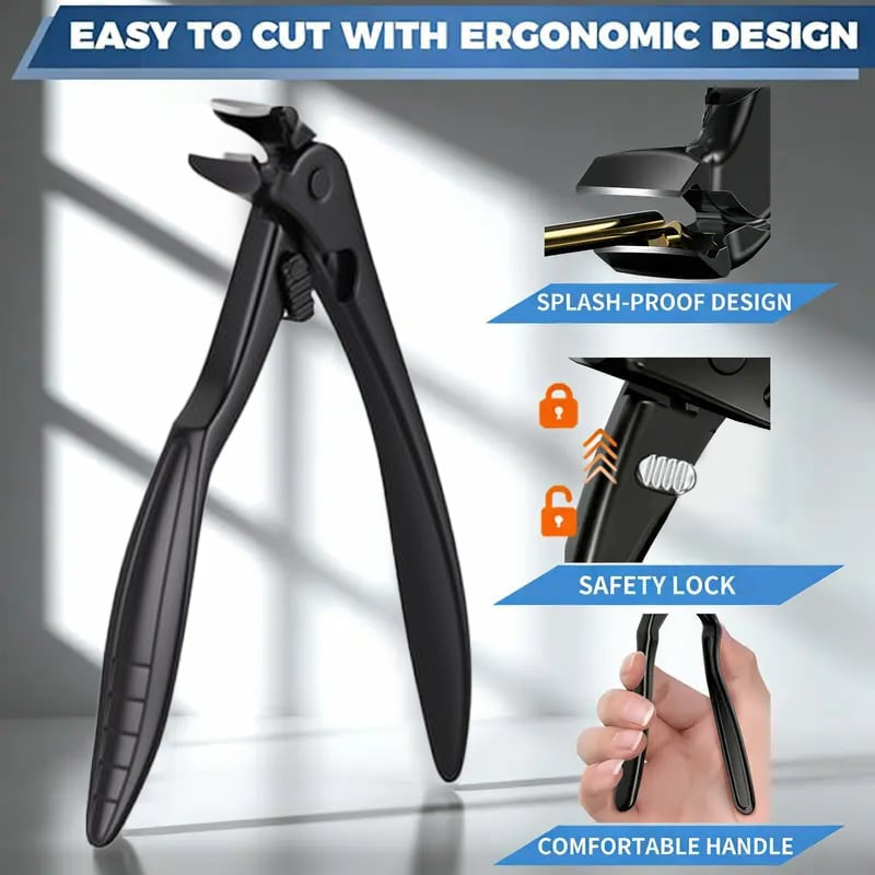 🏆35K+ SOLD! 🥳✂️ Black Curved Nail Clipper – Ergonomic & Easy for Seniors 🖤🎖️