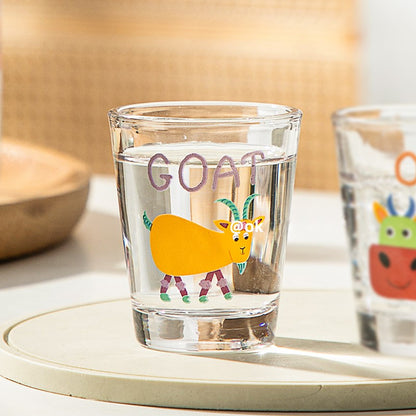 Kawaii Glass Shot Cups | Cute Cartoon Mini Glasses for Soju, Sake & Espresso
