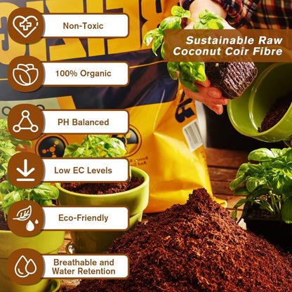 🔥 🌱 Premium Organic Coconut Coir Bricks For Plants🥥