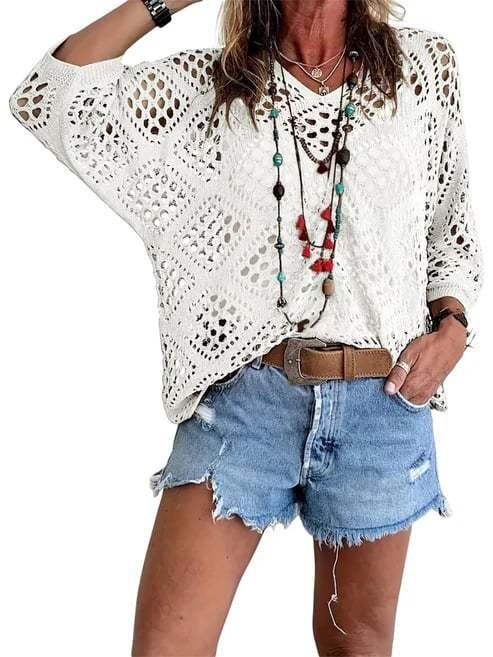 🐚 Limited Offer: 50% OFF | Bohemian Summer Crochet Pullover - Your Essential Beach Layer 🌊