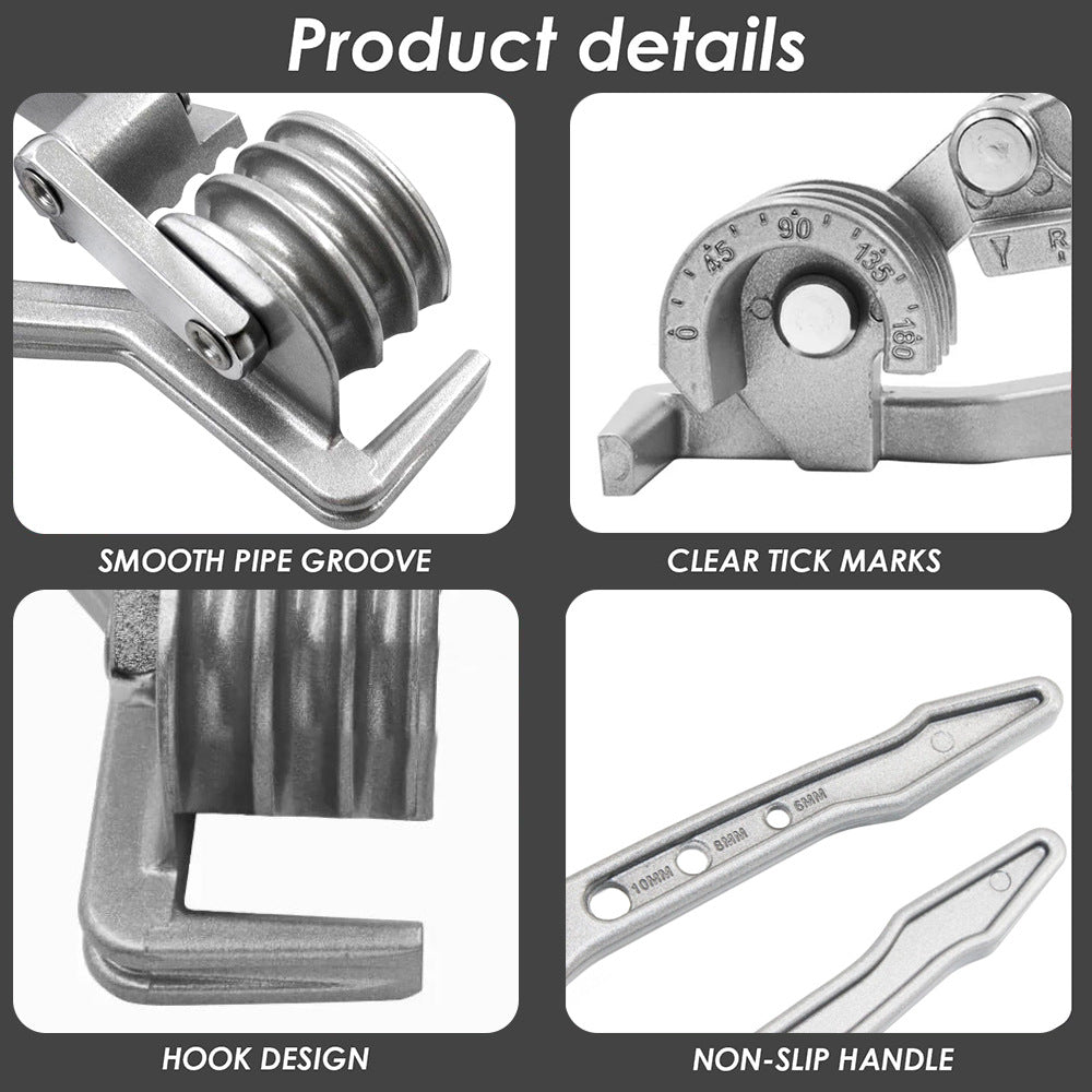 🔧 Heavy Duty 3-in-1 Tube Bender | 180° Pipe Bending Tool for Copper, Brass & Aluminum