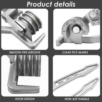🔧 Heavy Duty 3-in-1 Tube Bender | 180° Pipe Bending Tool for Copper, Brass & Aluminum