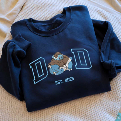Custom Cartoon PKM DAD Embroidered Shirt