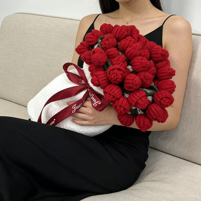 Handcrafted 3D Rose Throw Blanket | Premium Plush Floral Knit for Gifting