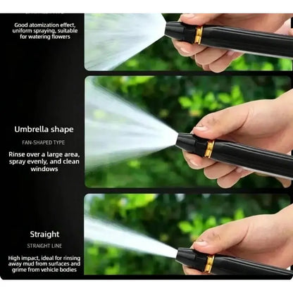 Home high-pressure car wash water gun with booster nozzle and hose, portable handheld water sprayer, a must-have for watering plants and vegetables, car washing, garden cleaning, pet bathing and outdoor rinsing.