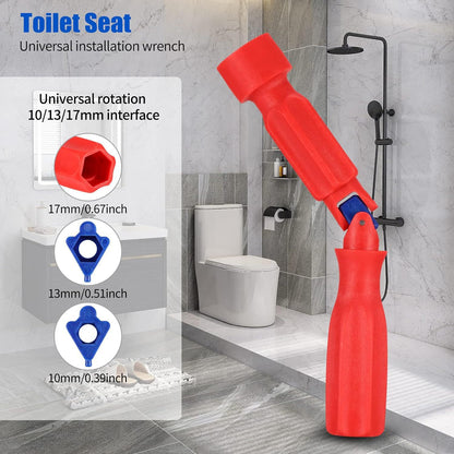 Multi-Functional Toilet Seat & Sink Wrench | Plumbing Installation Tool for Hard-to-Reach Nuts