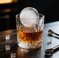 Ice Ball Maker Mold - Set of 3 Reclining Sphere Molds - 2.5 Inch Round Slow Melting Silcone Ice Cube Trays for Whiskey, Cocktails & Bourbon